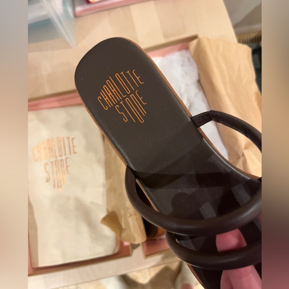 Charlotte Stone “Bruna” Sandals in Dark Brown “Cosmos” Color, Size 12 - Picture 4 of 9